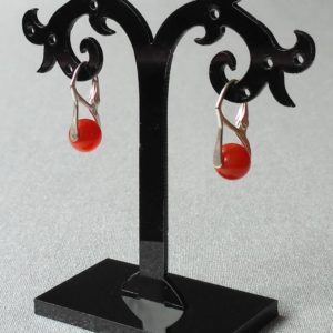 Náušnice karneol, stříbrné * Carnelian earrings, silver