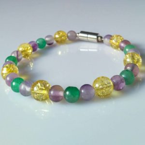 Náramek citrín-fluorit-aventurín * Bracelet from citrine, fluorite, aventurine