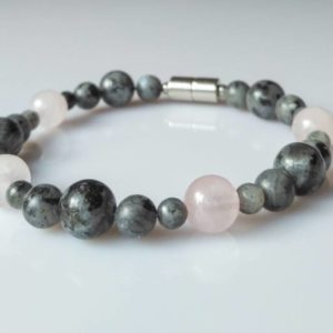 Náramek labradorit-růženín * Bracelet from labradorite and rose quartz