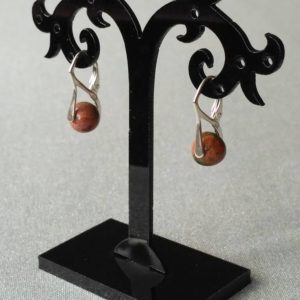 Náušnice unakit, stříbrné * Unakite earrings, silver