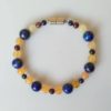 Náramek lapis lazuli-kalcit-granát * Bracelet from lapis lazuli, calcite and garnet