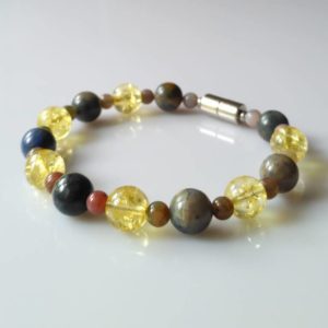 Náramek sodalit-citrín-jaspis * Bracelet from sodalite, citrine, jasper