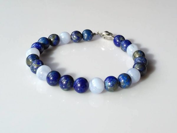 Náramek lapis lazuli-chalcedon * Bracelet from Lapis Lazuli and Chalcedony