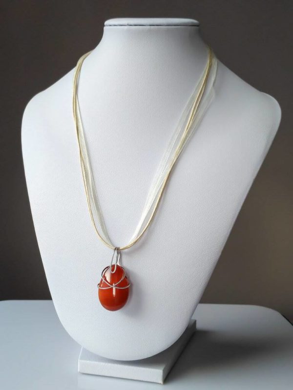 Náhrdelník s přívěskem karneol * Carnelian pendant necklace