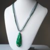 Náhrdelník s přívěskem malachit * Malachite pendant necklace