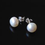 Perlové náušnice stříbrné * Pearl earrings silver