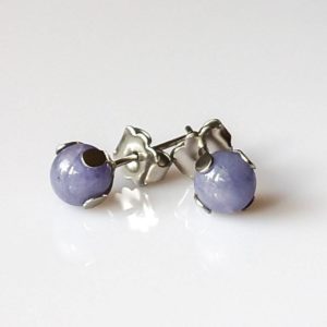 Náušnice tanzanit puzety * Tanzanite stud earrings