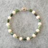 Náramek smaragd-bíle perly * Bracelet from Emerald and White Pearls