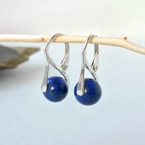 Náušnice lapis lazuli, stříbrné * Lapis lazuli silver earrings